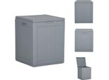 Vidaxl Cassetta Da Giardino 90 L Grigio Pp Rattan - Cassette Da Giardino
