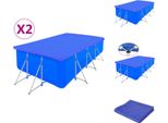 Vidaxl Coperture Per Piscine 2 Pz. Pe Rettangolare 90 G/M² 394X207 Cm - Coperture E Sottocoperture Per Piscine