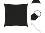 Vidaxl Tenda Da Sole 160 G/M² Nera 3X3 M Hdpe - Ombrelloni E Tende Da Sole