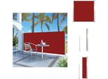 Vidaxl Tenda Laterale Estensibile 140X300 Cm Rosso - Ombrelloni E Tende Da Sole