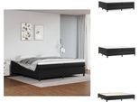 Vidaxl Letto A Molle Insacchettate Nero 200X200 Cm In Pelle Finta - Letti E Strutture Letto