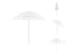 Vidaxl Ombrellone Hawaii Bianco 240 Cm - Ombrelloni E Tende Da Sole