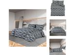 Vidaxl Set Di Biancheria Da Letto Grigio 135X200 Cm In Cotone - Copripiumino