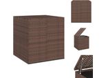 Vidaxl Scatola Per Cuscini Da Giardino In Rattan Pe 100X97,5X104 Cm Marrone - Scatole Da Giardino