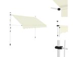Vidaxl Tenda Da Sole Retrattile A Comando Manuale 300 Cm Bianco Crema - Tende Da Sole