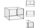 Vidaxl Cuccia Per Cani Argento 100X100X70 Cm In Acciaio - Cucce E Recinti Per Cani