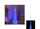 Vidaxl Led Cono Luminoso Acrilico Decorazione Blu 120 Cm - Illuminazione Natalizia