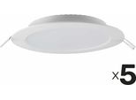V-TAC Luce Da Incasso A Led VT-61018, Eek: F, 18 W, 1850 Lm, 3000 K, 5 Pezzi