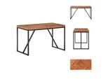 Vidaxl Tavolo Da Pranzo 120X60X76 Cm In Legno Massiccio Di Acacia E Mango - Tavoli Da Pranzo