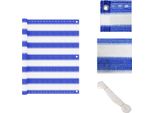 Vidaxl Schermo Privacy Per Balcone Blu E Bianco 75X500 Cm Hdpe - Ombrelloni E Tende Da Sole