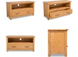 Vidaxl Mobile Tv 90X35X48 Cm In Rovere Massiccio - Mobile Tv - Mobili Tv - Mobiletti Tv - Lowboard - Lowboard
