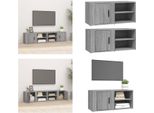 Vidaxl Mobili Tv 2 Pz. Grigio Sonoma 80X31,5X36 Cm Materiale A Base Di Legno - Mobile Tv - Mobile Tv - Mobile Tv - Supporto Tv