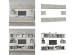 Vidaxl Set Di 6 Pezzi Per Mobile Tv In Cemento Grigio A Base Di Legno - Set Di Mobili Tv - Mobile Tv - Mobile Tv - Porta Tv