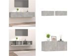 Vidaxl Mobili Tv 2 Pz. Grigio Cemento 80X30X30 Cm Materiale A Base Di Legno - Mobile Tv - Mobili Tv - Mobili Tv - Porta Tv