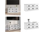 Vidaxl Mobile Tv Bianco Lucido 100X35,5X45 Cm In Legno - Mobile Tv - Mobili Tv - Mobili Tv - Porta Tv