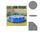 Vidaxl Panno Per Piscine Grigio Chiaro Ø428 Cm Geotessile In Poliestere - Coperture E Sottofondi Per Piscine