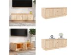 Vidaxl Mobile Tv 110X34X40 Cm In Pino Massiccio - Mobile Tv - Mobili Tv - Mobili Tv - Porta Tv