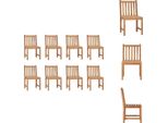 Vidaxl Sedie Da Giardino 8 Pz. Legno Massiccio Di Teak - Sedie Da Giardino