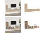 Vidaxl Set Di Mobili Tv 3 Pezzi In Legno Di Quercia Sonoma - Set Di Mobili Tv - Mobile Tv - Mobile Tv - Supporto Tv