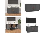 Vidaxl Mobile Tv Grigio 80X34X40 Cm In Pino Massiccio - Mobile Tv - Mobile Tv - Mobili Tv - Porta Tv