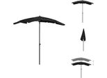 Vidaxl Ombrellone Con Asta 200X130 Cm Nero - Ombrelloni E Tende Da Sole