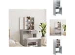 Vidaxl Tavolino Da Toilette Con Specchio Grigio Sonoma 74,5X40X141 Cm - Tavolini Da Toilette