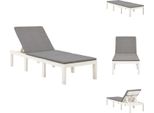 Vidaxl Lettino Con Cuscino In Plastica Bianco - Lettini Prendisole