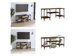 Vidaxl Mobile Tv In Rovere Fumé 102X35X45,5 Cm Materiale A Base Di Legno - Mobile Tv - Mobile Tv - Mobili Tv - Porta Tv