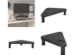 Vidaxl Supporto Per Monitor Ad Angolo Nero 49X28X10,5 Cm - Supporto Per Monitor - Supporto Da Tavolo - Elevazione Per Monitor - Supporto Per Monitor