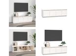 Mobile Tv Vidaxl Bianco 156X37X45 Cm In Pino Massiccio - Mobile Tv - Mobile Tv - Mobile Tv - Porta Tv