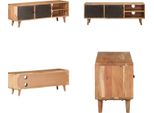 Mobile Tv Vidaxl 115X30X39 Cm In Legno Massiccio Di Acacia - Mobile Tv - Mobile Tv - Credenze Tv - Credenza