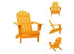 Vidaxl Sedia Da Giardino Adirondack In Legno Massiccio Di Abete Arancione - Sedie Da Giardino