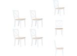 Vidaxl Sedie Da Pranzo 4 Pezzi Bianco Legno Chiaro Legno Massiccio Albero Di Gomma - Sedie Da Pranzo