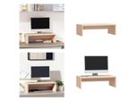 Vidaxl Supporto Per Monitor 50X27X15 Cm In Legno Di Pino Massiccio - Supporto Per Monitor - Piano Di Lavoro - Alzata Per Monitor - Alzata Per Monitor