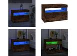 Vidaxl Mobile Tv Con Luci Led Rovere Fumé 60X35X40 Cm - Mobile Tv - Mobili Tv - Mobili Tv - Porta Tv