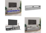 Vidaxl Mobili Tv 2 Pezzi Con Luci Led Grigio Cemento 75X35X40 Cm - Mobile Tv - Mobili Tv - Mobili Tv - Porta Tv