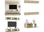 Vidaxl Mobili Tv 4 Pezzi Rovere Sonoma 100X30X30 Cm Materiale A Base Di Legno - Mobile Tv - Mobili Tv - Mobile Hifi - Mobili Hifi