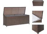 Vidaxl Cassetta Da Giardino Marrone 120X50X60 Cm In Poly Rattan - Cassette Da Giardino