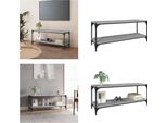 Vidaxl Mobile Tv Grigio Sonoma 100X33X41 Cm In Legno E Acciaio - Mobile Tv - Mobili Tv - Mobili Tv - Porta Tv
