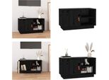 Mobile Tv Vidaxl Nero 70X34X40 Cm In Pino Massiccio - Mobile Tv - Mobile Tv - Mobile Tv - Porta Tv