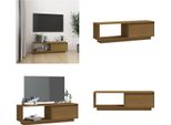 Mobile Tv Vidaxl Miele Marrone 110X30X33,5 Cm Pino Massiccio - Mobile Tv - Mobili Tv - Mobili Tv - Mobili Tv