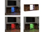 Vidaxl Mobile Tv Con Luci Led In Rovere Fumé 120X30X50 Cm - Mobile Tv - Mobili Tv - Mobili Tv - Porta Tv