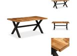 Vidaxl Tavolo Da Pranzo In Legno Massiccio Di Acacia E Mango 180 X 90 X 76 Cm - Tavoli Da Pranzo