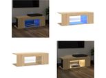 Vidaxl Mobile Tv Con Luci Led Rovere Sonoma 90X39X30Cm - Mobile Tv - Mobile Tv - Mobile Tv Con Led - Mobili Tv