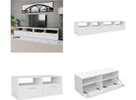 Vidaxl 2 Pz. Mobili Tv In Legno Composito 95X35X36 Cm Bianco - Mobile Tv - Mobili Tv - Porta Tv - Porta Tv