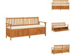 Vidaxl Panca Con Cuscini 170 Cm In Legno Massiccio Di Acacia - Panche Da Giardino