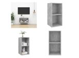 Vidaxl Mobile Tv A Parete Grigio Cemento 37X37X72 Cm In Legno - Mobile Tv - Mobile Tv - Mobile Tv Sospeso - Mobile Tv Sospeso