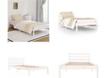 Vidaxl Letto In Legno Massiccio Di Pino 90X200 Cm Bianco - Struttura Letto - Letto - Letto In Legno