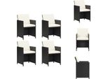 Vidaxl Sedie Da Giardino 4 Pz. Poly Rattan Nero - Sedie Da Giardino