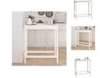 Vidaxl Tavolo Da Bar Bianco 100X50X110 Cm In Legno Di Pino Massiccio - Tavoli Da Pranzo